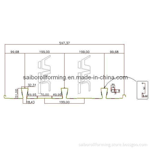 Metal Deck Roll Forming Machine (YX51-199-597)